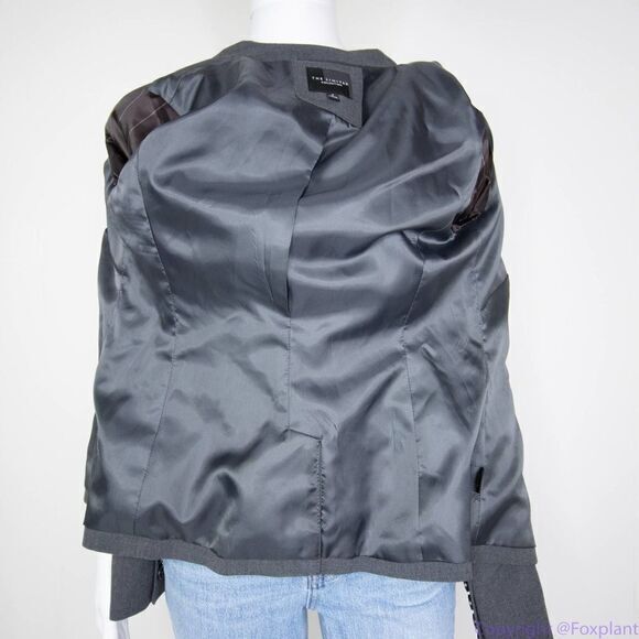 NWOT The Limited gray one button notch‎ lapel blazer jacket, women size 4 - Picture 14 of 16